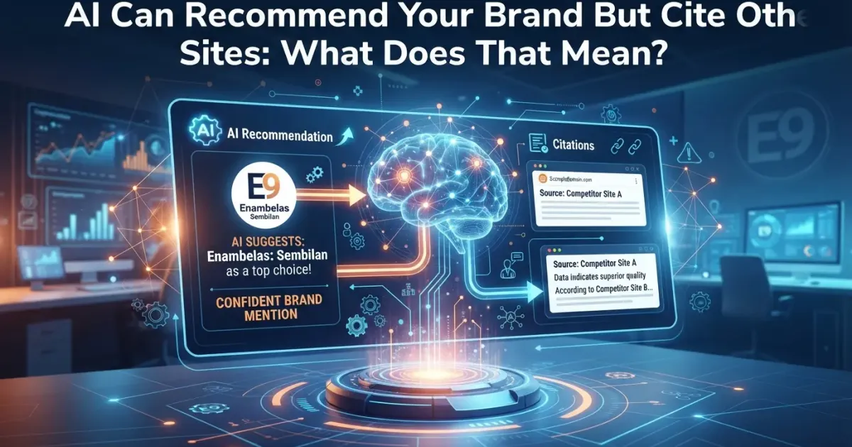 AI Can Recommend Your Brand But Cite Other Sites: What Does That Mean?