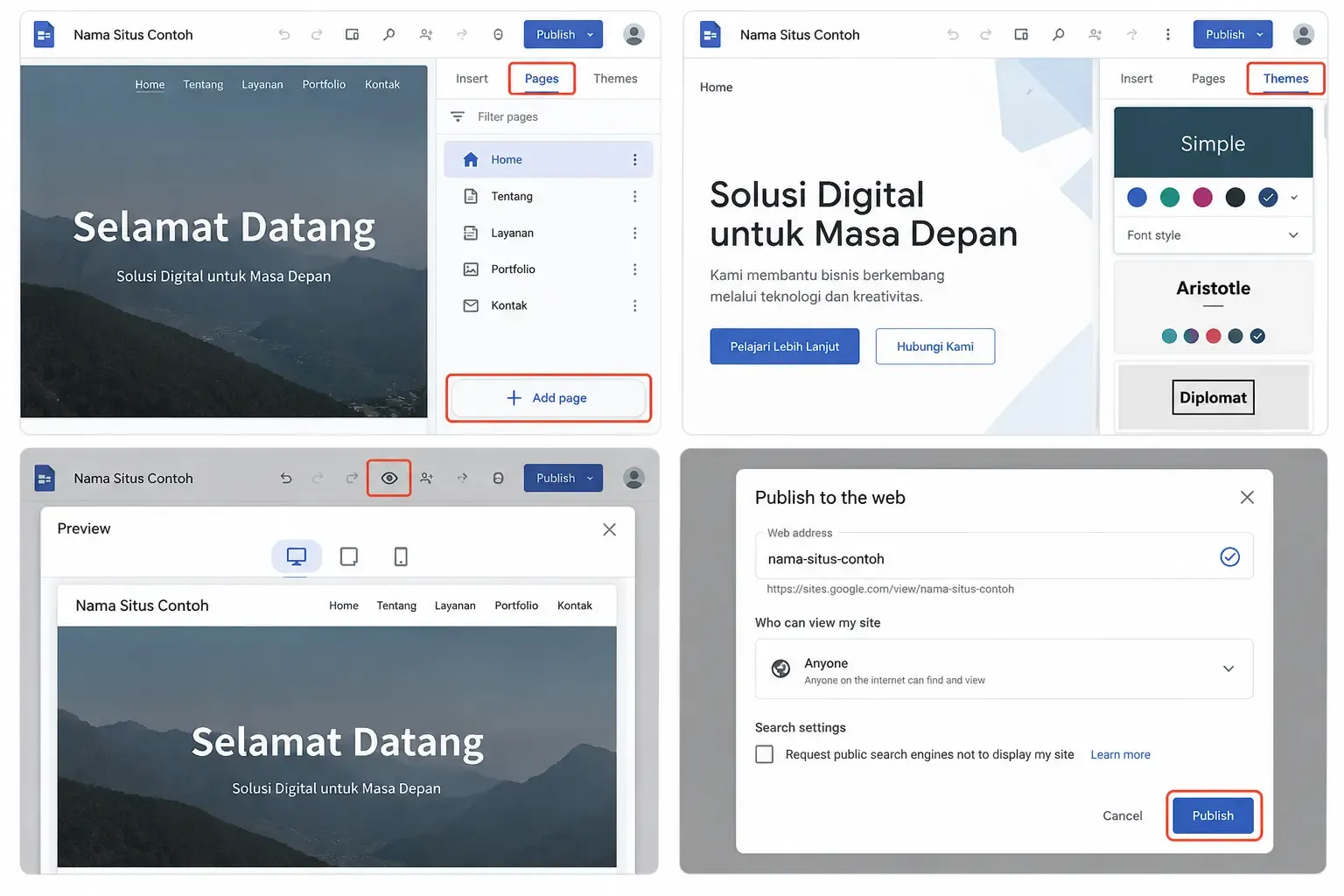 Google Sites Tutorial Interface Collage.webp